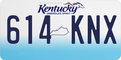 KY license plate 614KNX