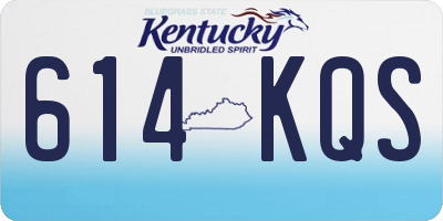 KY license plate 614KQS