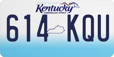 KY license plate 614KQU