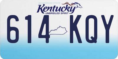 KY license plate 614KQY