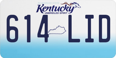 KY license plate 614LID