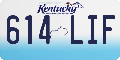 KY license plate 614LIF