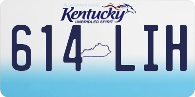 KY license plate 614LIH