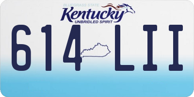KY license plate 614LII