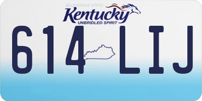 KY license plate 614LIJ