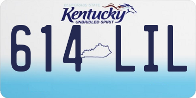 KY license plate 614LIL
