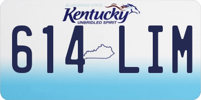 KY license plate 614LIM