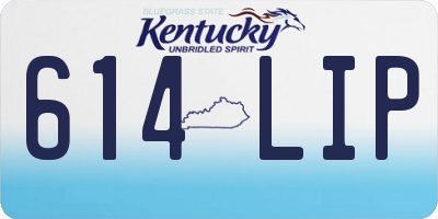KY license plate 614LIP