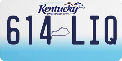 KY license plate 614LIQ