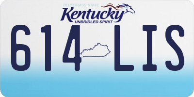 KY license plate 614LIS