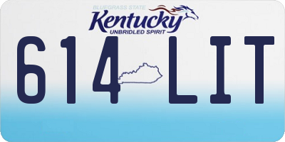 KY license plate 614LIT