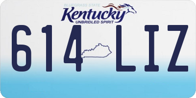 KY license plate 614LIZ