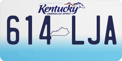 KY license plate 614LJA