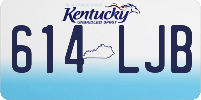 KY license plate 614LJB