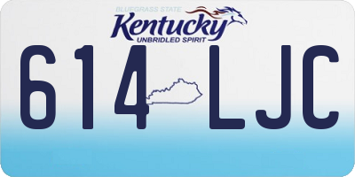 KY license plate 614LJC