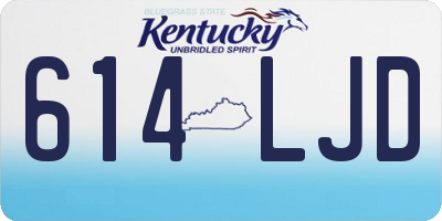 KY license plate 614LJD