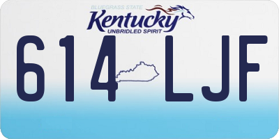 KY license plate 614LJF