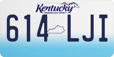 KY license plate 614LJI