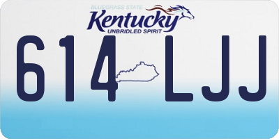 KY license plate 614LJJ
