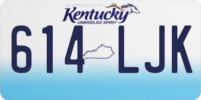 KY license plate 614LJK