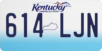 KY license plate 614LJN