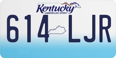 KY license plate 614LJR