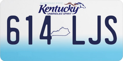 KY license plate 614LJS