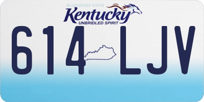 KY license plate 614LJV