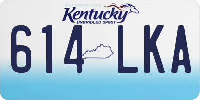 KY license plate 614LKA