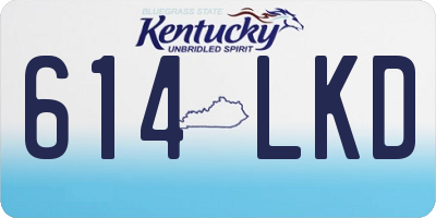 KY license plate 614LKD