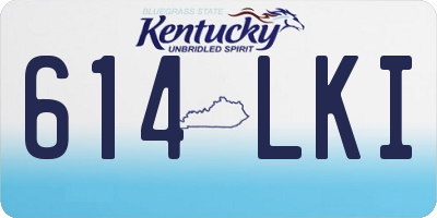 KY license plate 614LKI