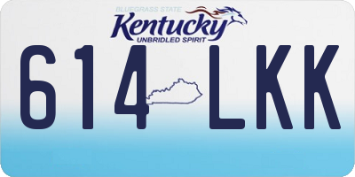KY license plate 614LKK