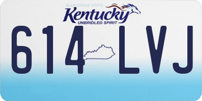 KY license plate 614LVJ