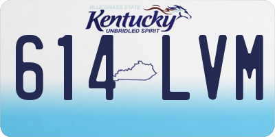 KY license plate 614LVM
