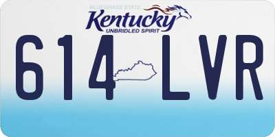 KY license plate 614LVR