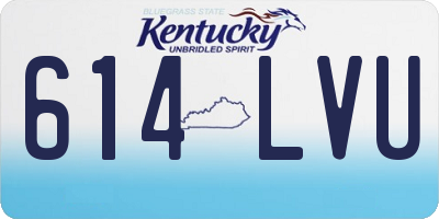 KY license plate 614LVU