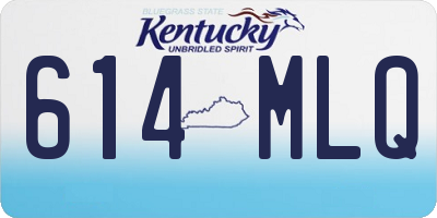 KY license plate 614MLQ