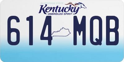 KY license plate 614MQB