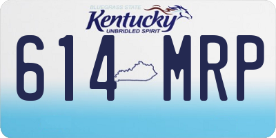 KY license plate 614MRP