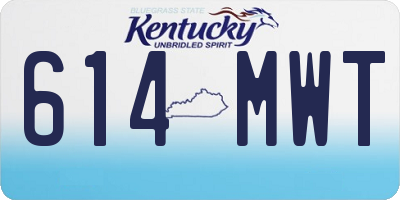 KY license plate 614MWT