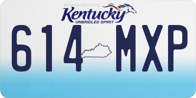 KY license plate 614MXP