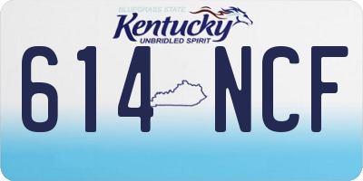 KY license plate 614NCF