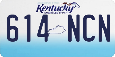 KY license plate 614NCN