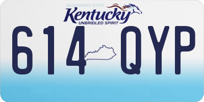 KY license plate 614QYP
