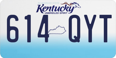 KY license plate 614QYT