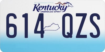 KY license plate 614QZS