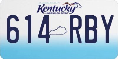 KY license plate 614RBY