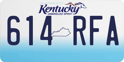 KY license plate 614RFA
