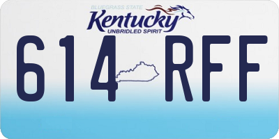 KY license plate 614RFF