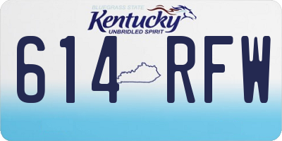 KY license plate 614RFW